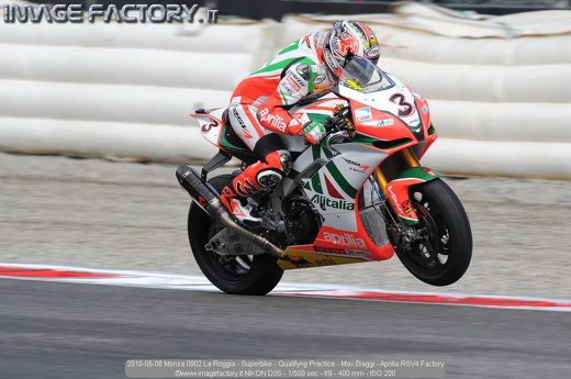2010-05-08 Monza 0902 La Roggia - Superbike - Qualifyng Practice - Max Biaggi - Aprilia RSV4 Factory